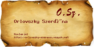 Orlovszky Szeréna névjegykártya